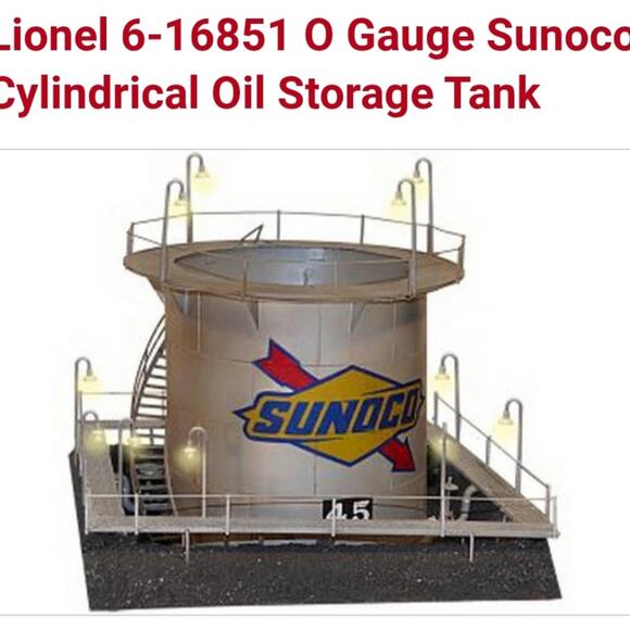 Cylindrical Oil Storage Tank - Gray - Picture 1 of 5